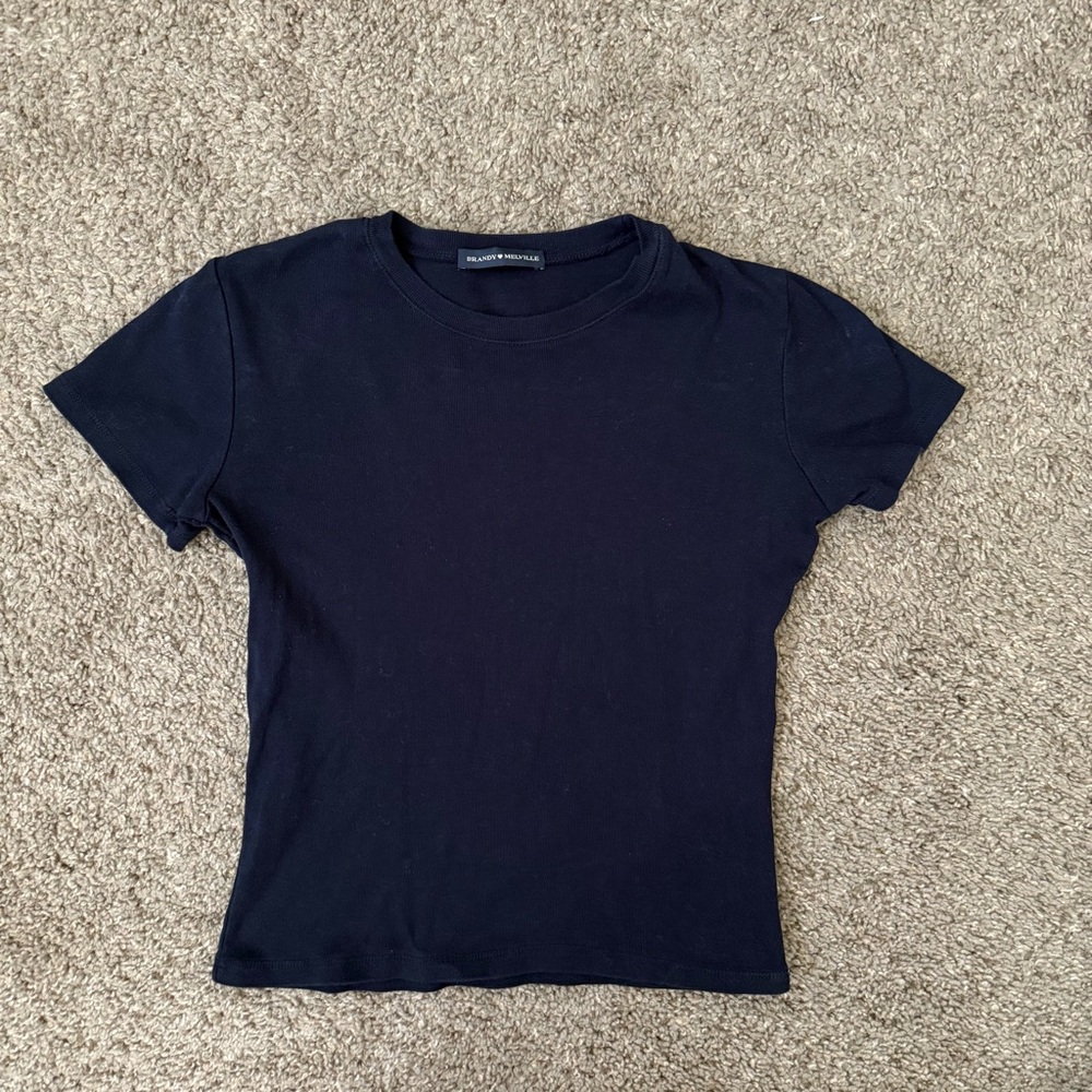 Brandy Melville Navy Short Sleeve Tee